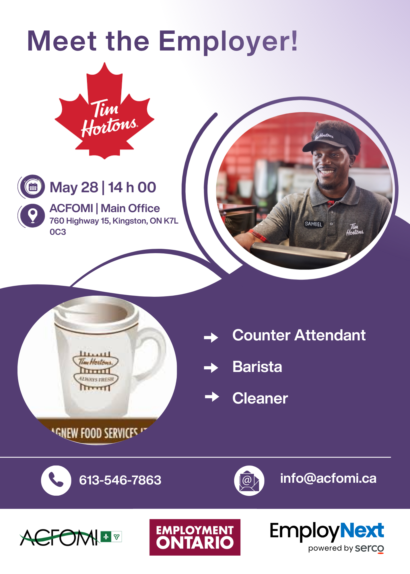 rencontrez l'employeur tim hortons an