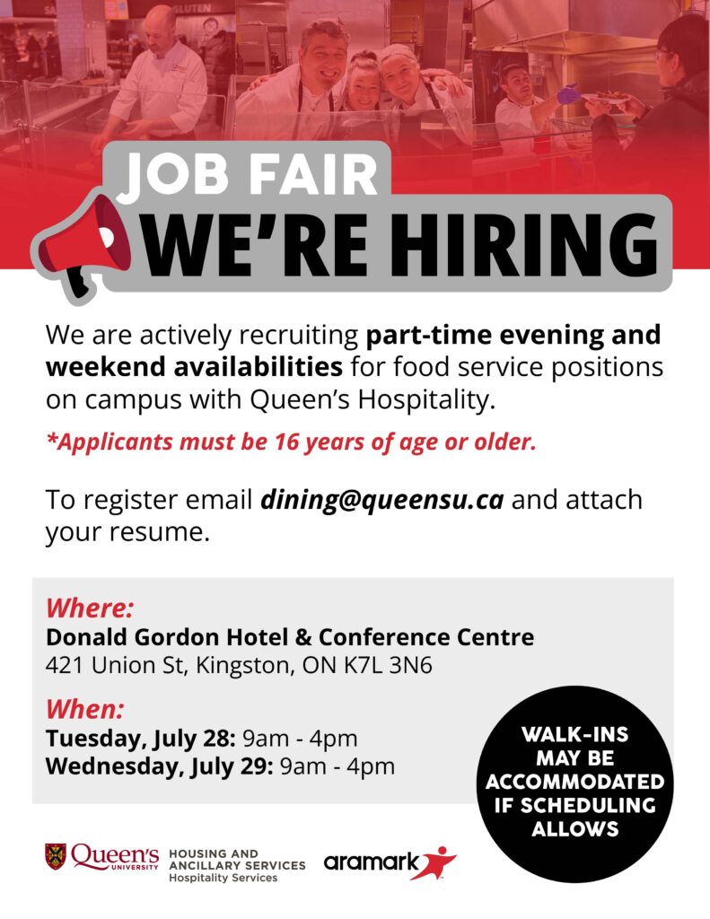we are hiring aramark job fair 8.5x11 june2026
